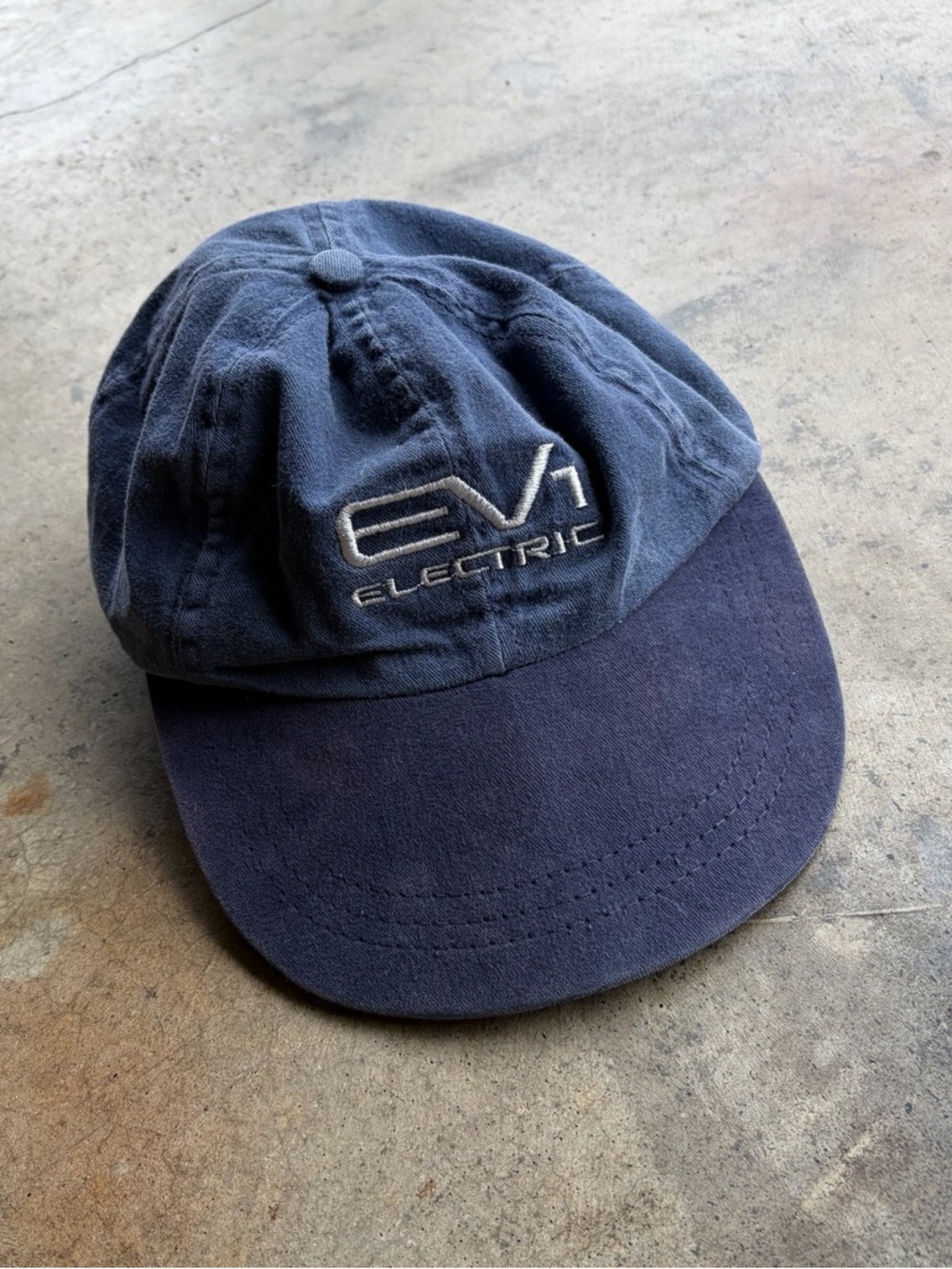 Vintage 1990s GM EV1 Electric Vehicle Hat RARE Tesla Saturn car Promo Long Bill